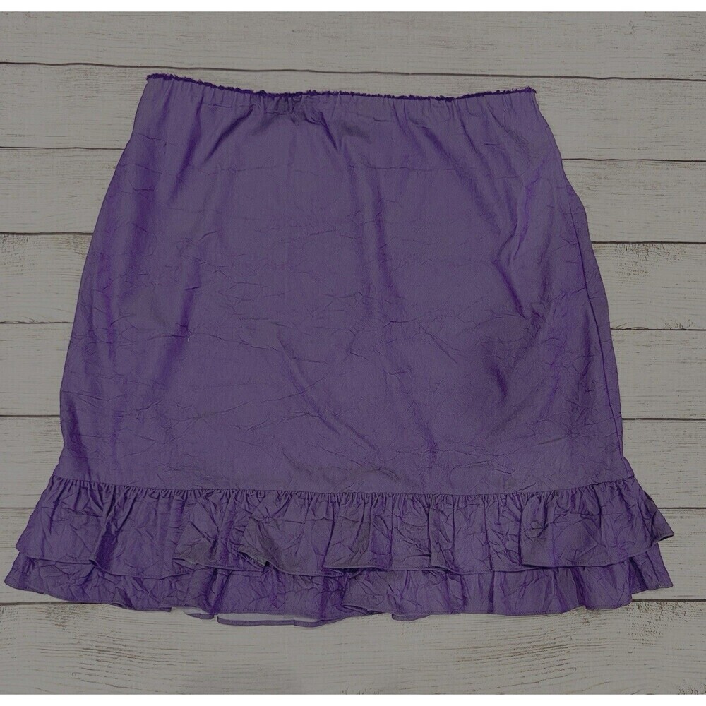 Womens NICOLE MILLER Purple Stretch Skirt XL